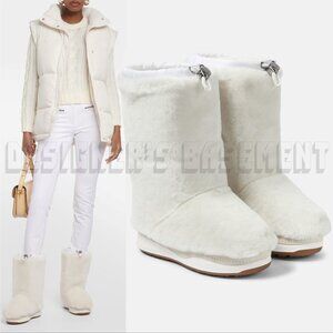 BOGNER Les Arcs 38 - 8 US White genuine Shearling Moon Snow MICHELIN sole Boots